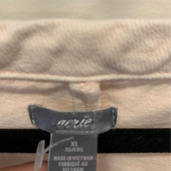 AERIE sleeveless raw hem dress. Pale pink. Rope detail. Peplum style. R… - Picture 4 of 9